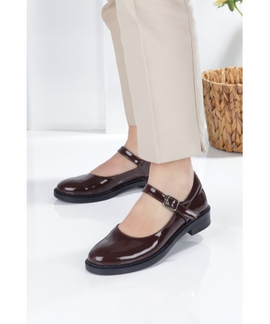 Kadın Loafer Bordo Balerin Ayakkabı