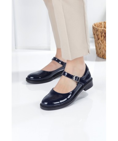 Kadın Loafer Lacivert Balerin Ayakkabı
