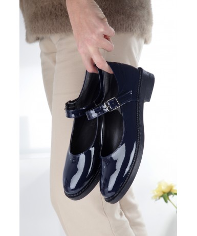 Kadın Loafer Lacivert Balerin Ayakkabı