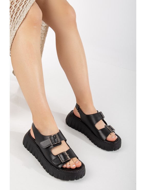 Çift Tokalı Comfort Sandalet