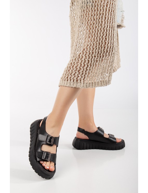 Çift Tokalı Comfort Sandalet